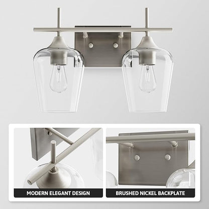 VONLUCE Bathroom Vanity Light, 2 Light Bathroom Light Fixture Over Mirror