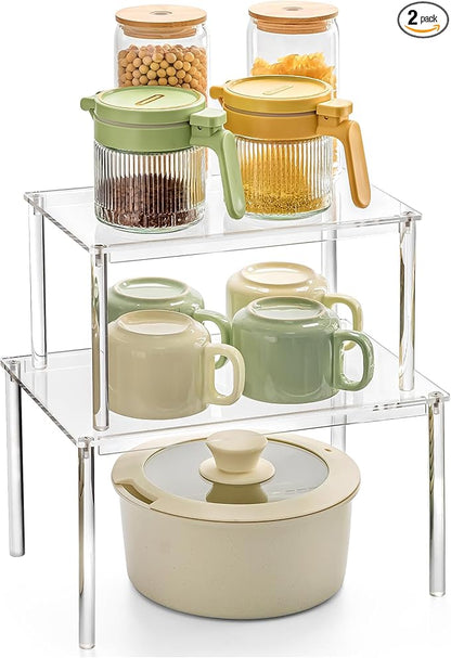 Bobomoment Acrylic Cabinet Organizer, Spice Rack Organizer