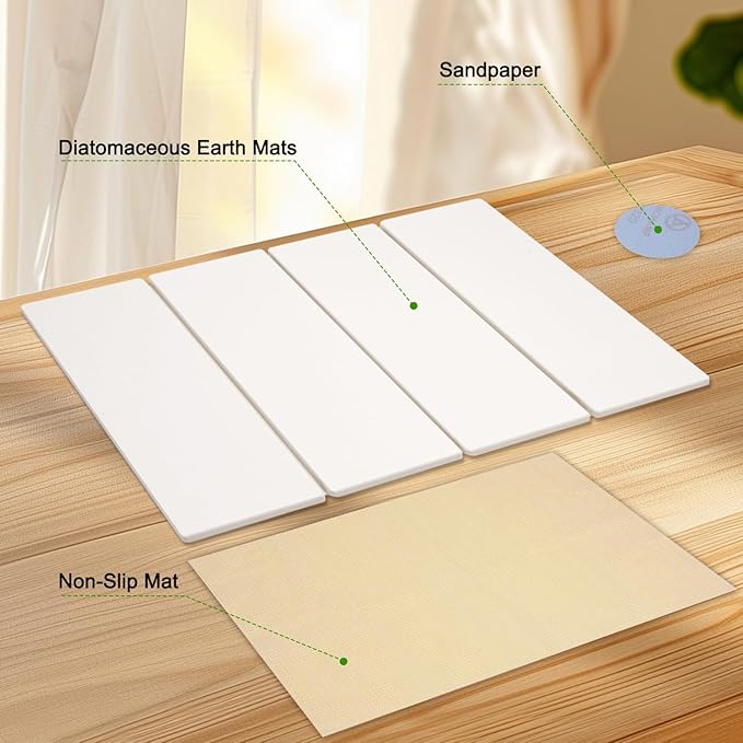 Large Dish Drying Mat for Kitchen Counter, Heat-resistant Mat, Diatomaceous