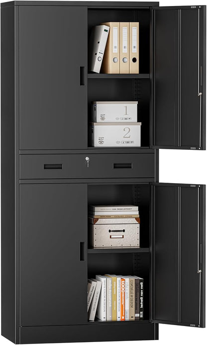 Metal Storage Cabinets with 1Drawer, Steel Storage File Cabinet