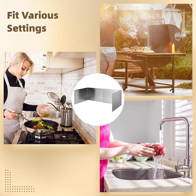 2 Pcs Grease Splatter Guards, 2-Sided Oil Splash Boards