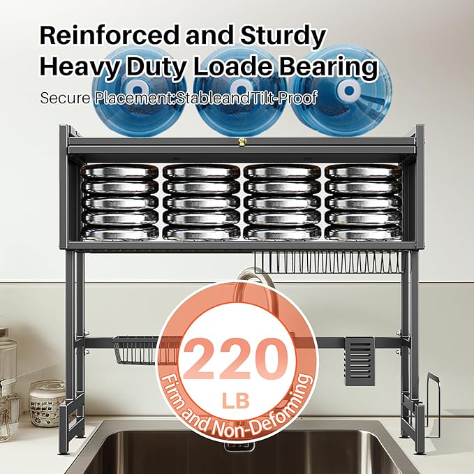 Over The Sink Dish Drainer Drying Rack 3 Tiers