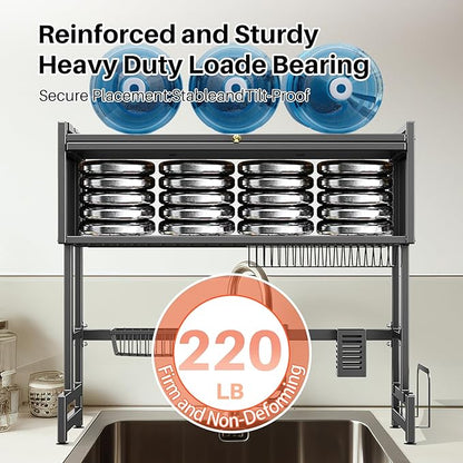 Over The Sink Dish Drainer Drying Rack 3 Tiers