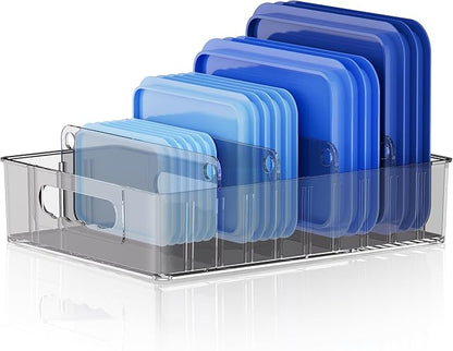 LYNG Lid Organizers Inside Cabinet, Food Container Lid Organizer