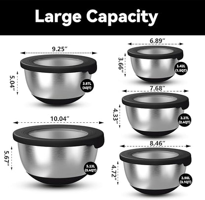 KITEISCAT Stainless Steel Mixing Bowls