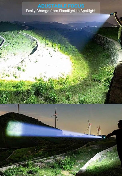 UV Flashlight Black Light, USB Rechargeable Flashlight with Magnetic Base - High Light, Side Light, 7 Modes, Zoomable, Waterproof ??LED Torch for Mechanics Pet Urine Stains Detection (1)