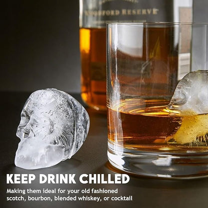 2 Pack Halloween Ice Cube Molds, Halloween Reusable Ice Cube Tray