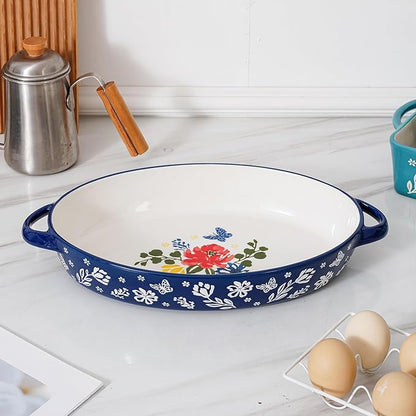 Baking Dish Casserole Dish Ceramic Au Gratin Baking Dish Lasagna Pan Oval