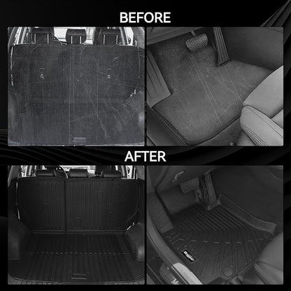 Floor Mats for 2013-2015 Jeep Grand Cherokee, Trunk Mat and Backrest Mat & Door Sill Guard All Weather TPE Protector for Jeep Grand Cherokee Accessories