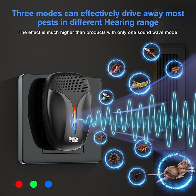Upgraded Ultrasonic Repeller & Insect Indoor Repeller, Ultrasonic and Repellent