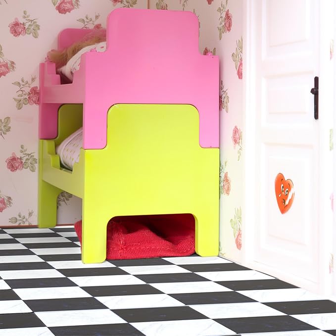 DOITOOL Miniature Dollhouse Flooring Mini Dollhouse Accessories, 27PCS Floor Sheet Wood Flooring Decorations, Doll House Furniture Accessories (s