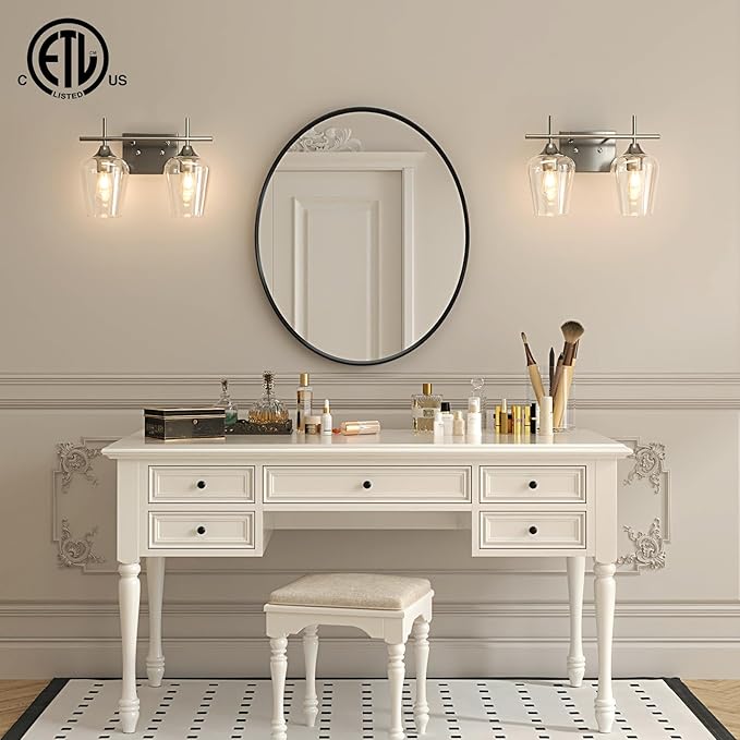 VONLUCE Bathroom Vanity Light, 2 Light Bathroom Light Fixture Over Mirror