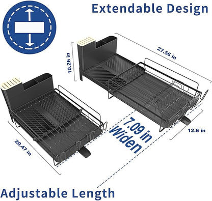 Runnatal Dish Drying Rack Extendable, Large Dish Rack