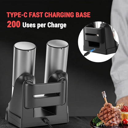 Electric Salt and Pepper Grinder Set