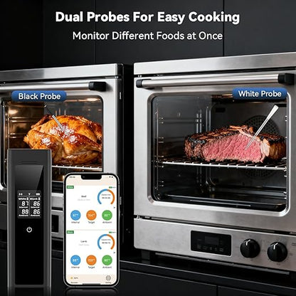 Smart Wireless Meat Thermometer Digital, 2 Probes, Advanced Bluetooth Food