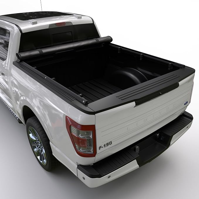 Toptiny Soft Roll Up Truck Bed Tonneau Cover |SR013|Fits 2004-2014 Ford F-150 5.5' Bed (66")