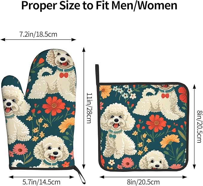 Custom Oven Mitts and Pot Holders Sets Personalized Customized Logo Text Image