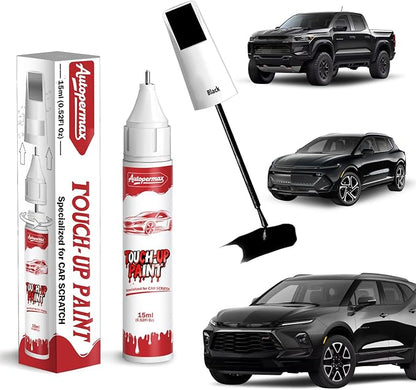 GBA/WA8555/WA848 Black Car Touch Up Paint for Chevrolet, Color Accurate Two-In-One Car Paint Scratch Repair Pen, Professional Scratch Remover for Vehicles Chips and Nicks Scuff