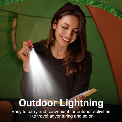 Mudder 24 Pieces Hand Crank Flashlight with LED Self Powered Charging Torch Dynamo for Camping Emergency(Red, Grey, Yellow, Green)