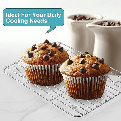 TeamFar Cooling Rack, 8.75” x 6.25” Stainless Steel Wire Baking Rack
