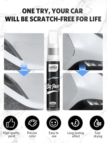 Stellar Black Metallic(GB8/WA384A) for Cadillac Touch Up Paint Pen, 2 in 1 Car Scratch Remover with Pen Tip and Brush, Precise Color Match for Car Paint Scratch Repair, Quickly and Easily Fix Chips and Nicks