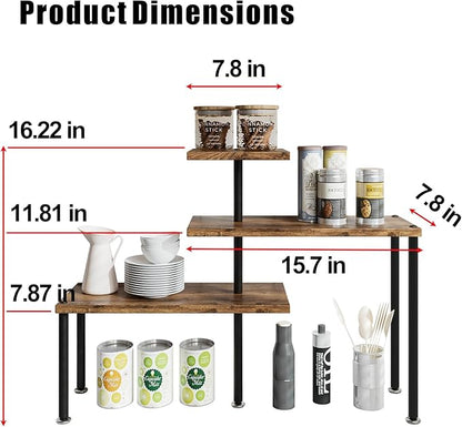 Countertop Organizer Organization 3 Tier Kitchen Corner Shelves Adjustable
