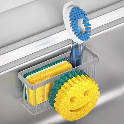 MURLONG Sponge Holder Smiley Face, Sink Caddy, Kitchen Organizer