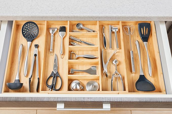 Umilife Extra Large Expandable Kitchen Drawer Organizer