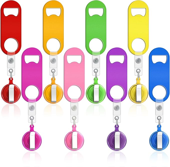 Honoson 8 Pieces Retractable Bottle Opener Bartender Flat Beer Opener