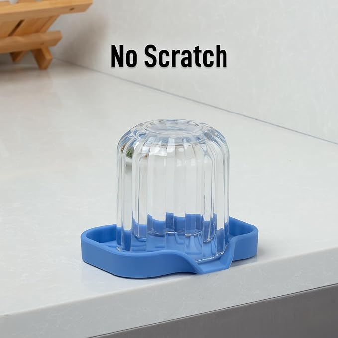 Zulay Kitchen Small Silicone Sponge Holder – Space-Saving Sink Organizer Tray