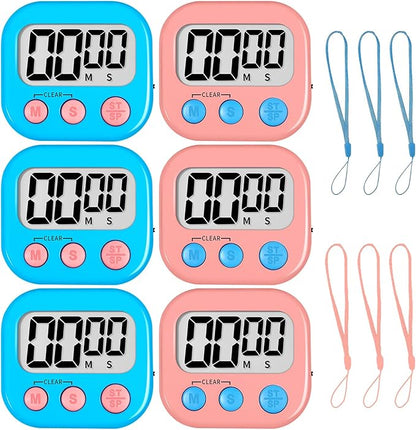 ZILLEEN Classroom Timer for Kids Teachers 6 Pack Digital Timers