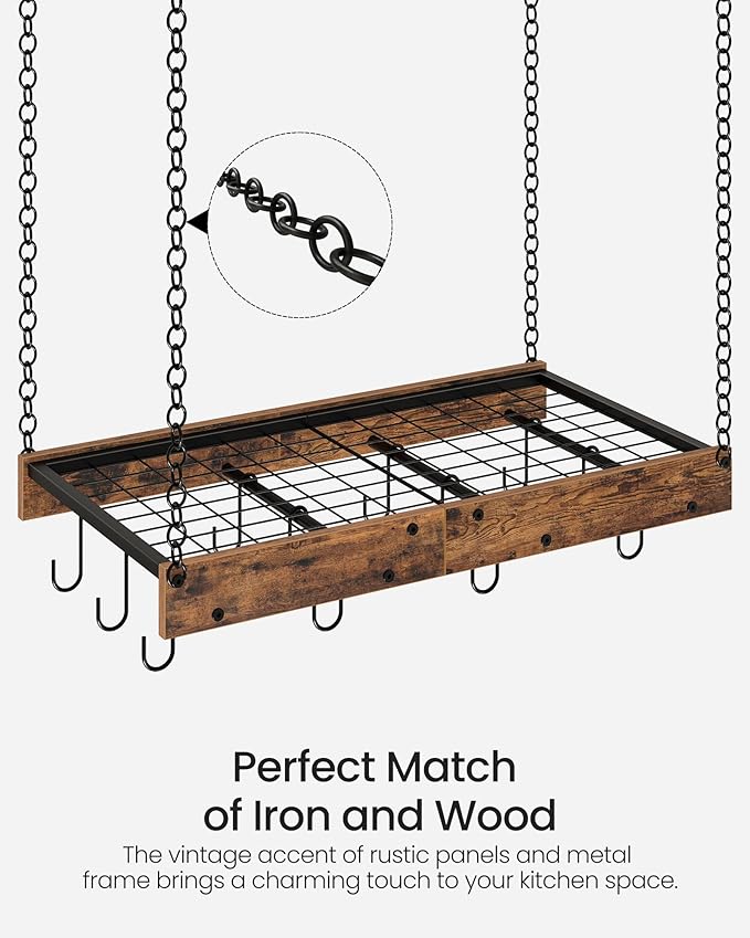 CHOEZON Hanging Pot Rack, Vintage Pot Hangers