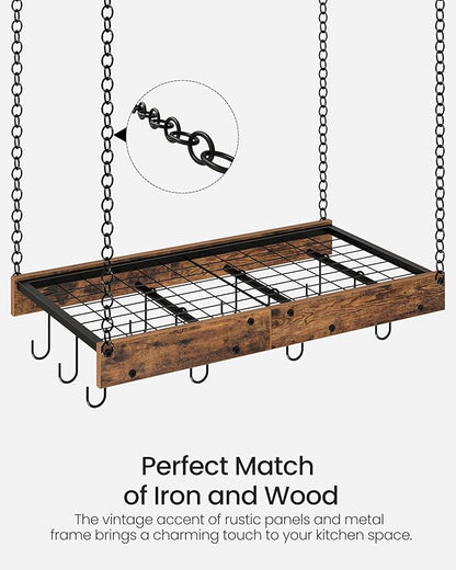 CHOEZON Hanging Pot Rack, Vintage Pot Hangers