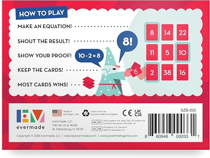 Proof! Math Game - Fast Paced Mental Math Magic - Teachers' Choice Award Winning Educational Game, Ages 9+