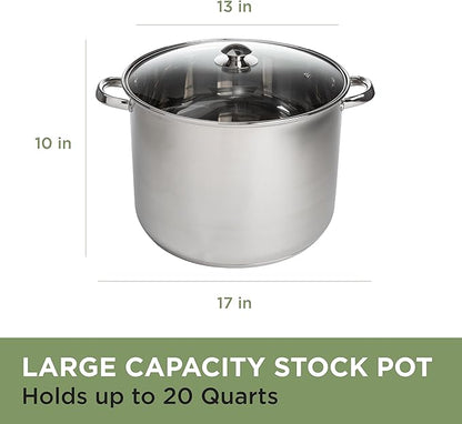 Ecolution Stainless Steel Stock Pot, Encapsulated Induction Ready Cooking Pot