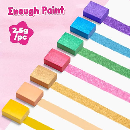 JoyCat Paint with Water Coloring Books for Toddlers, Watercolor Painting Sets for Kids Ages 3-5 4-8, Arts and Crafts Drawing Activities Toy Birthday Gift for Boys Girls (Makeup & Manicures)