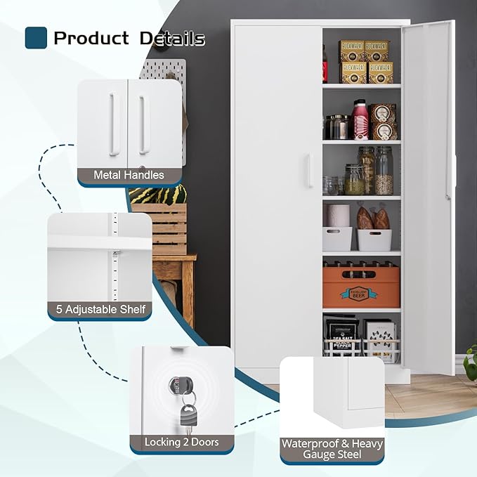 MIIIKO Metal Storage Cabinet