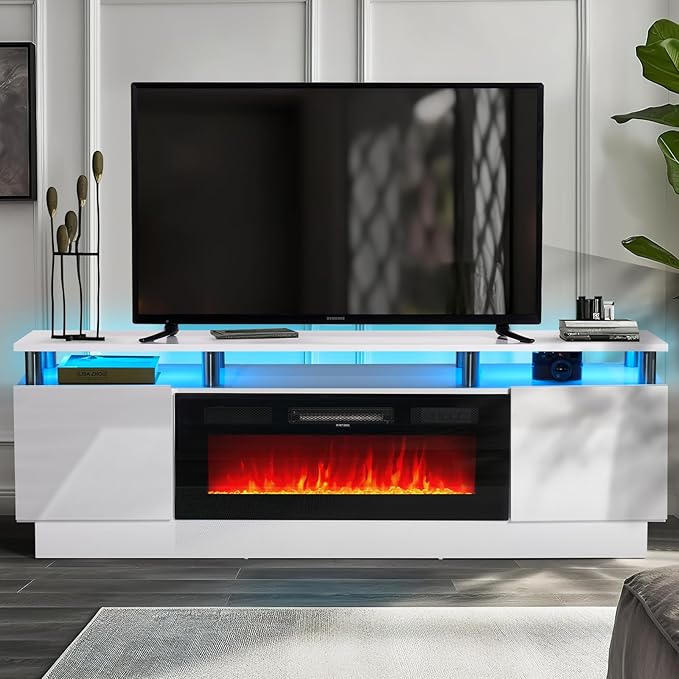 oneinmil Fireplace TV Stand