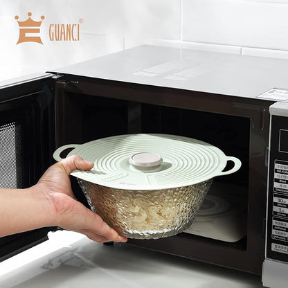 GUANCI Silicone Lids for Bowl 8 Pack, Microwave Splatter Cover