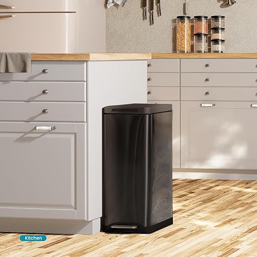 Home Zone Living 12 Gallon Slim Kitchen Trash Can