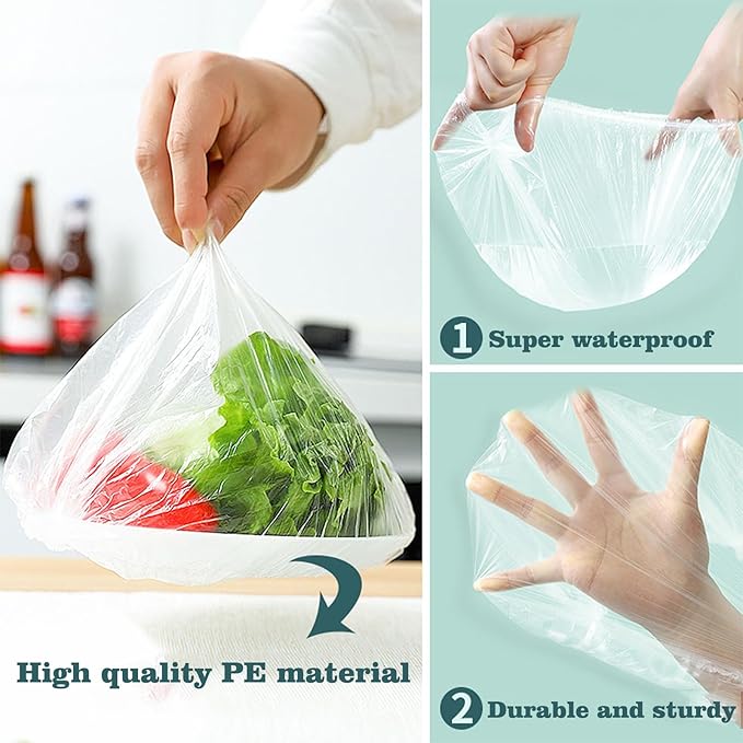 300pcs Reusable Elastic Food Covers