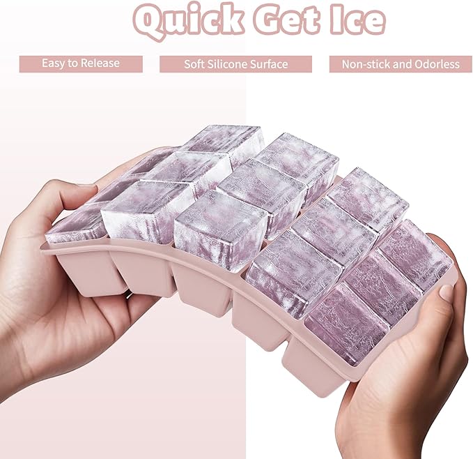 Silicone Ice Cube Tray 3 Pack