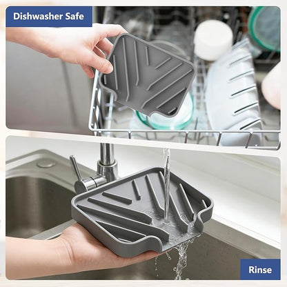 JACZZO Silicone Soap Dish for Shower and Bathroom