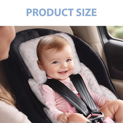 Infant Carseat Insert, 2-in-1 Reversible Baby Car Seat Cushion for Newborn Toddler Head & Body Support Car Seat Pad for Carseats, Strollers, Swings, Bouncers