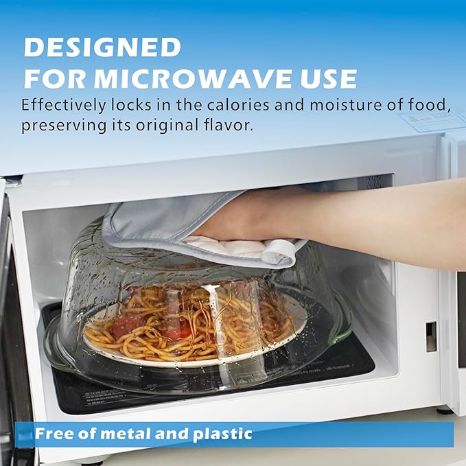 Tall Glass Microwave Splatter Cover