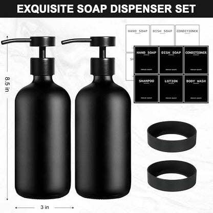 Black Glass Soap Dispenser