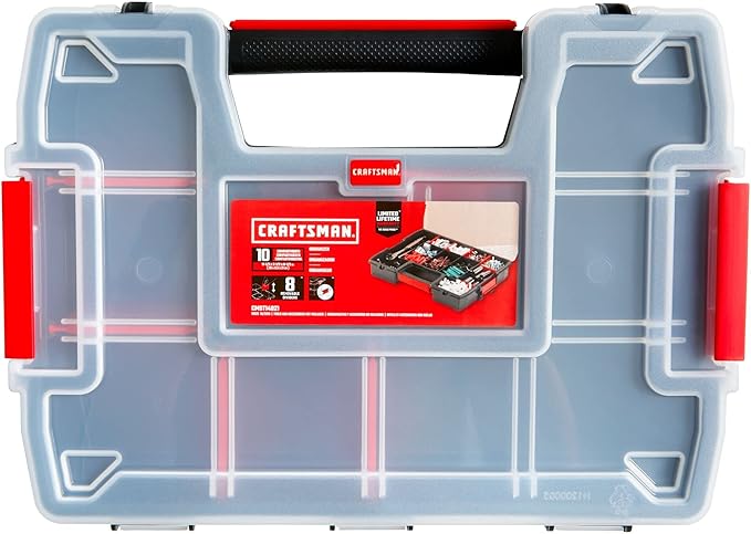 CRAFTSMAN Storage Organizer, Small Parts Organizer, Lid Includes Secure Latch