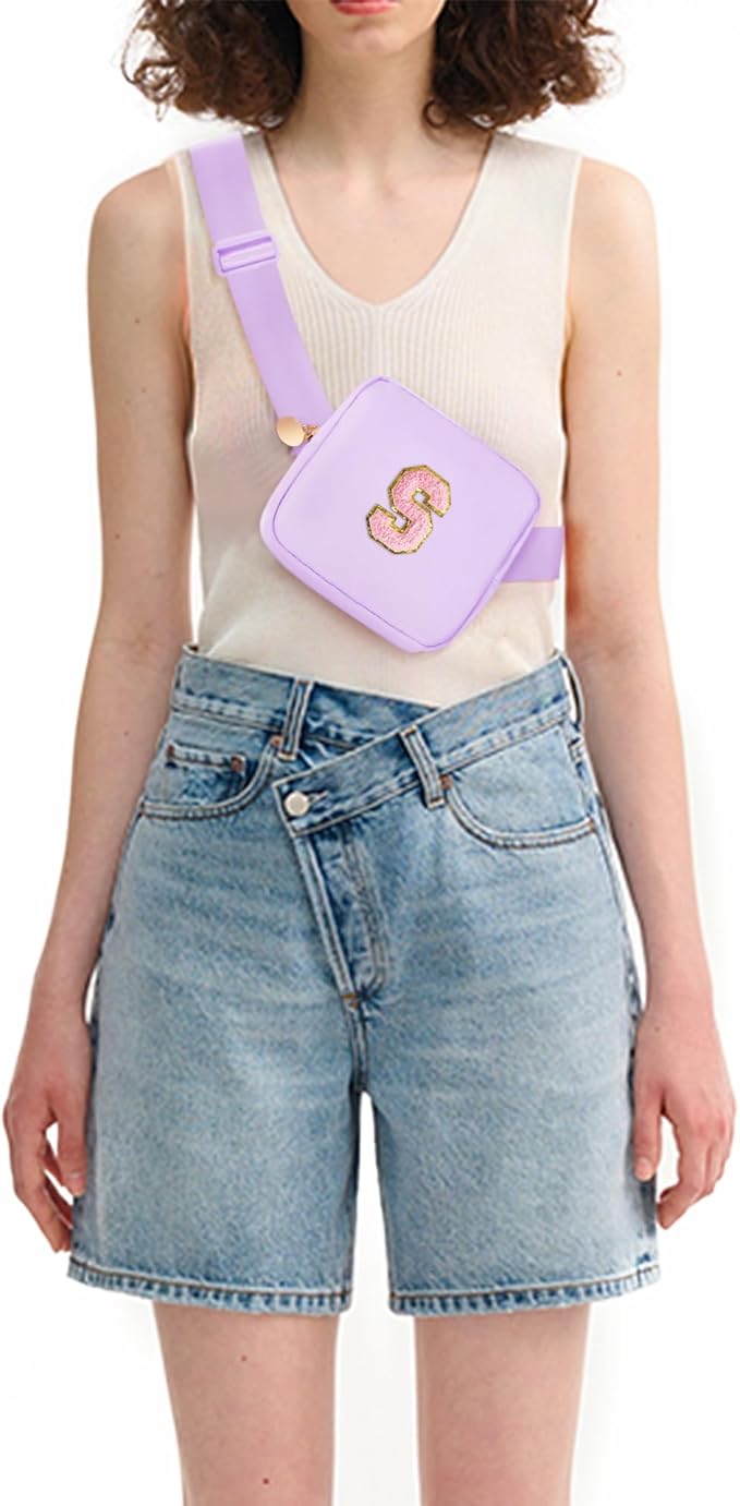 Gifts for Girls Teens Kids - Mini Belt Bag Crossbody Bag - Birthday Gifts for Daughter Sister Her,Teen Girl Essentials,Travel Essentials,Cute Teen Trendy Stuff - Lavender,S