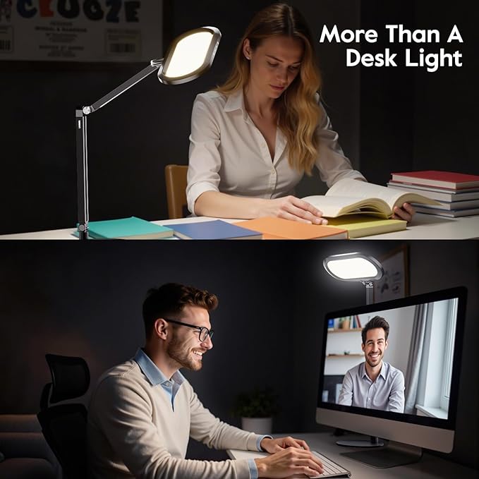 Premium LED Desk Lamp for Home Office – Eye-Caring Double Side Light