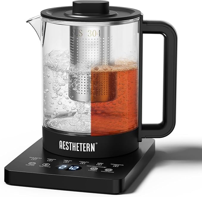 Electric Tea Kettle with Infuser Temperature Control and Automatic Shut Off 24
